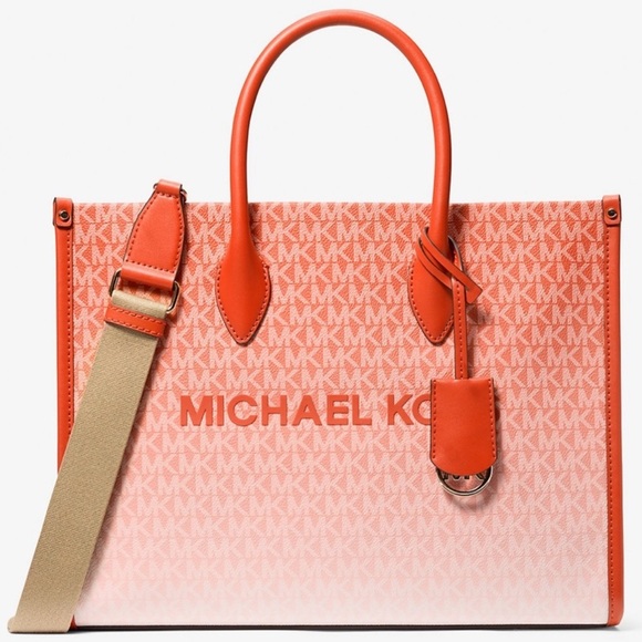 Michael Kors Medium Mirella Tote Bag Red Clay - Picture 1 of 9